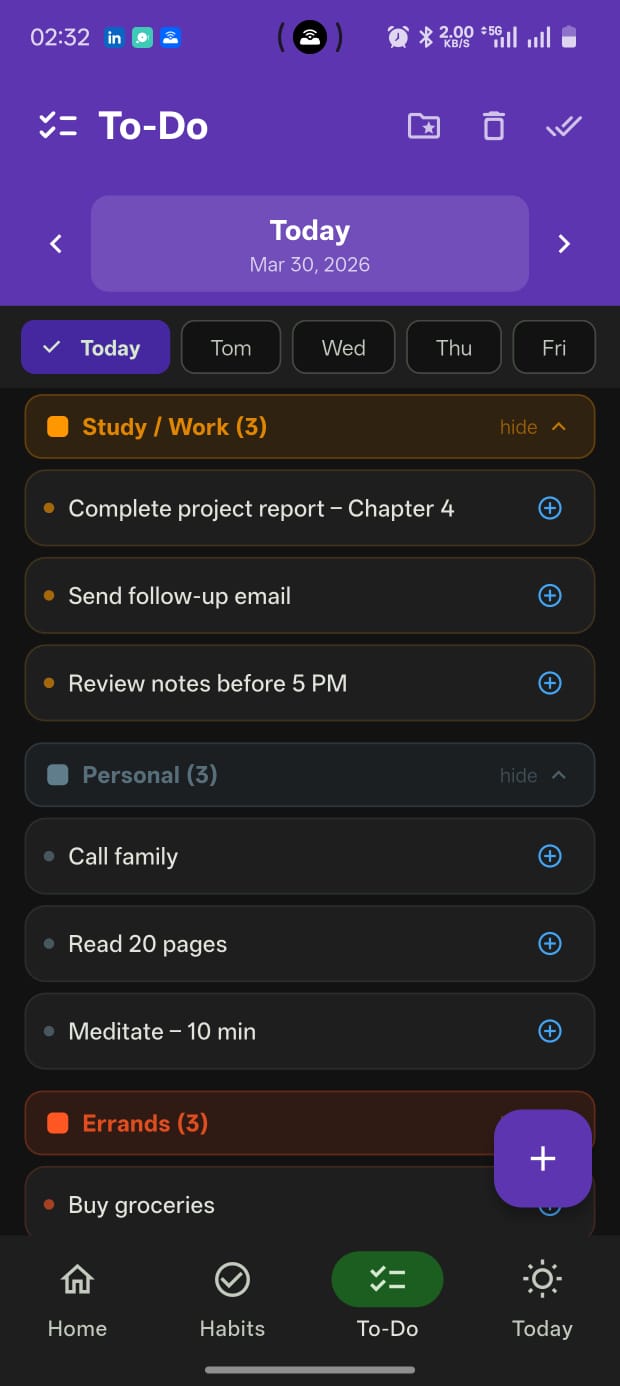To-Do screen